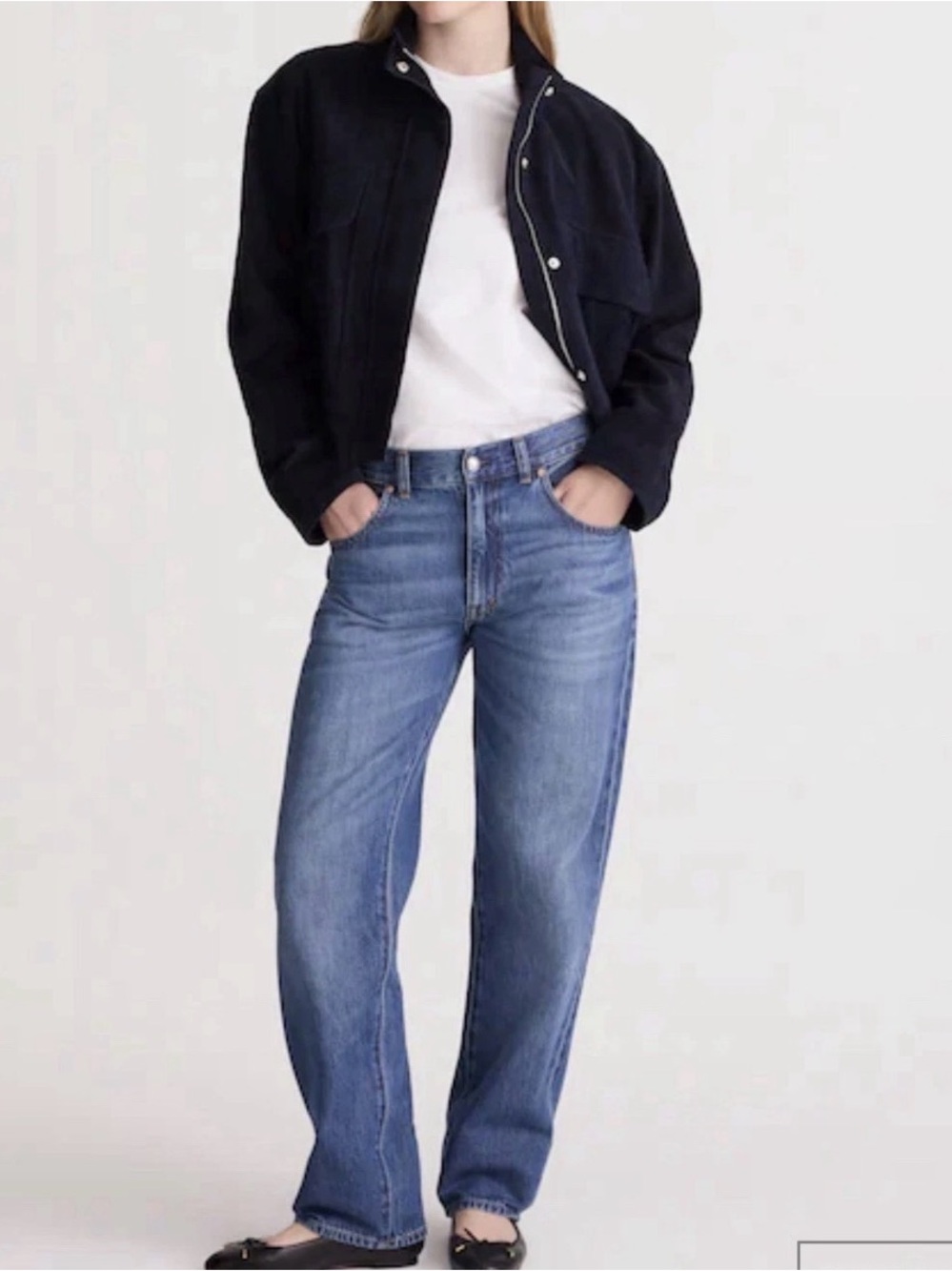 Madewell The Dean Easy Straight Jeans Birkdale Medium Wash Denim Women’s 27 P
